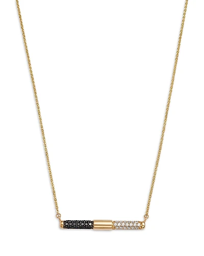 Bloomingdale's Fine Collection Black & White Diamond Bar Necklace