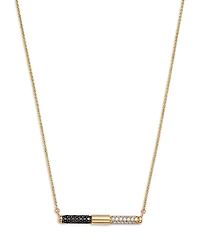 Bloomingdale's Fine Collection Black & White Diamond Bar Necklace