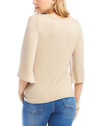 Flare Sleeve Pick-Up Top