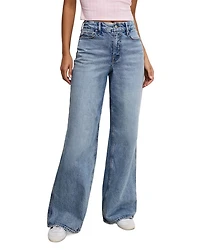 Good Skate High Rise Wide Leg Jeans Indigo 756