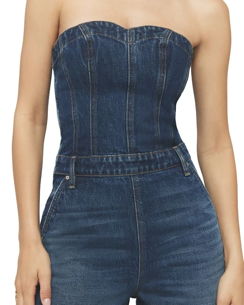 The Creator Sweetheart Denim Jumpsuit