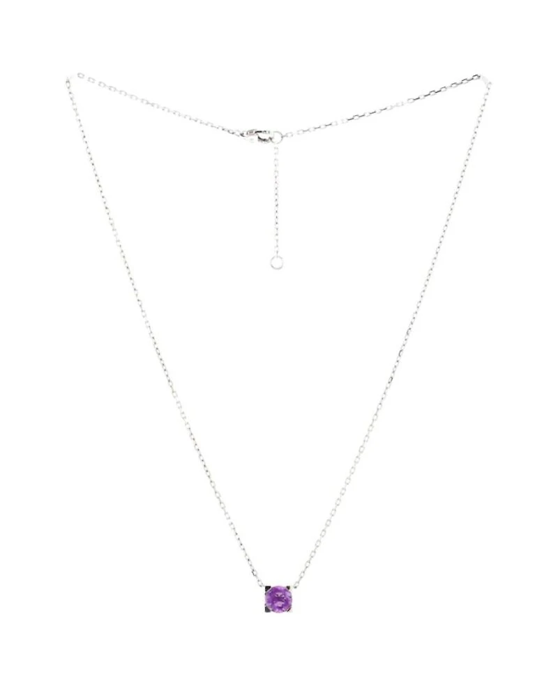 C de Cartier Necklace 18K White Gold and Amethyst