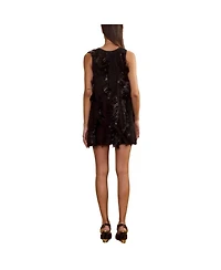 Embellished Silk Mini Dress