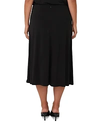 Plus Octavia Faux Wrap Skirt