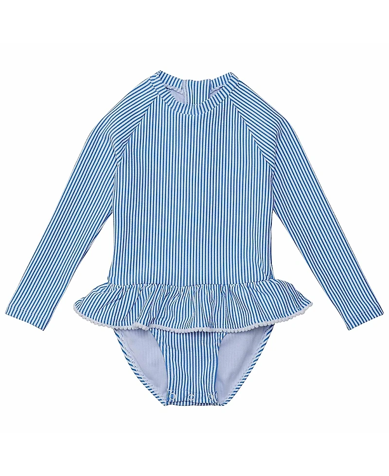 Snapper Rock Girls' Parisian Summer Long Sleeve Skirt Surf Suit - Little Kid