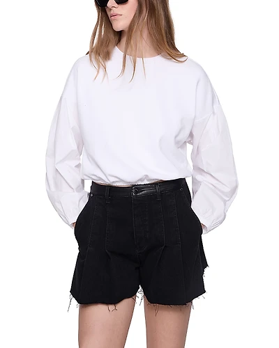Rebecca Minkoff Julia Combo Long Sleeve Top
