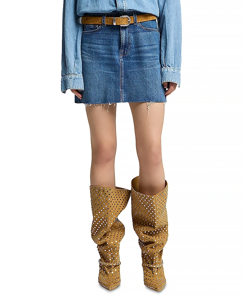 7 For All Mankind Denim Mini Skirt Dress