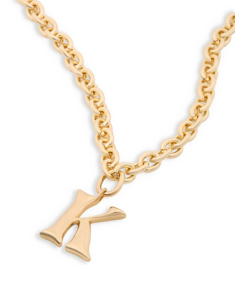 Initial Chain Necklace, 20"L