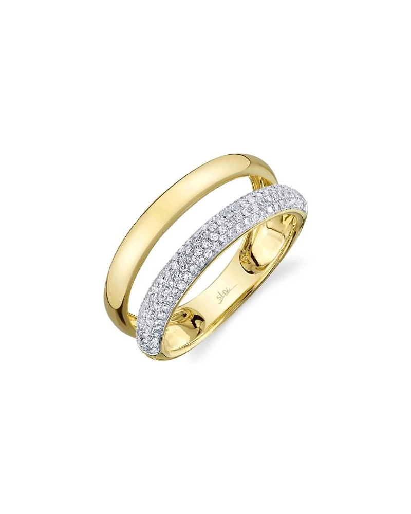 14K Yellow Gold Kate Diamond Pavé Ring, 0.32 tcw
