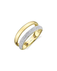 Shy Creation 14K Yellow Gold Kate Diamond Pave Ring, 0.32 tcw
