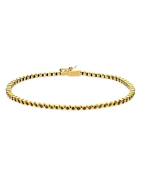 Luis Morais Men's 14K Yellow Gold Black Diamond Tennis Bracelet