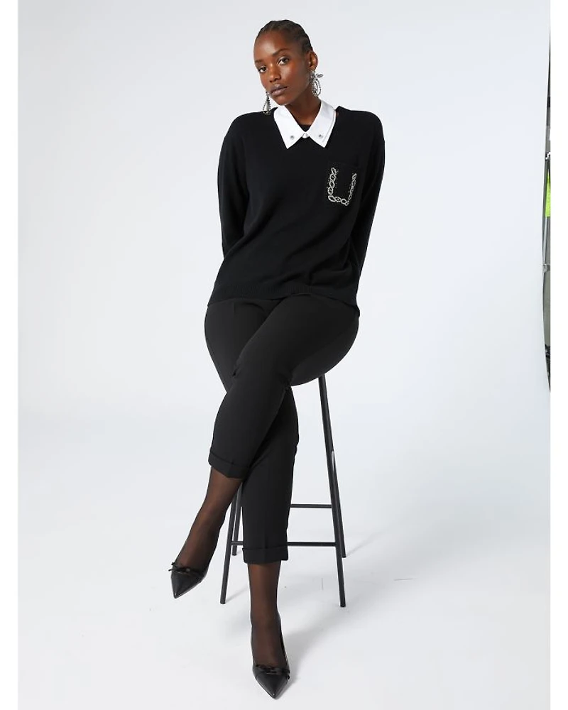 Uscita Talento Removable Collar Sweater