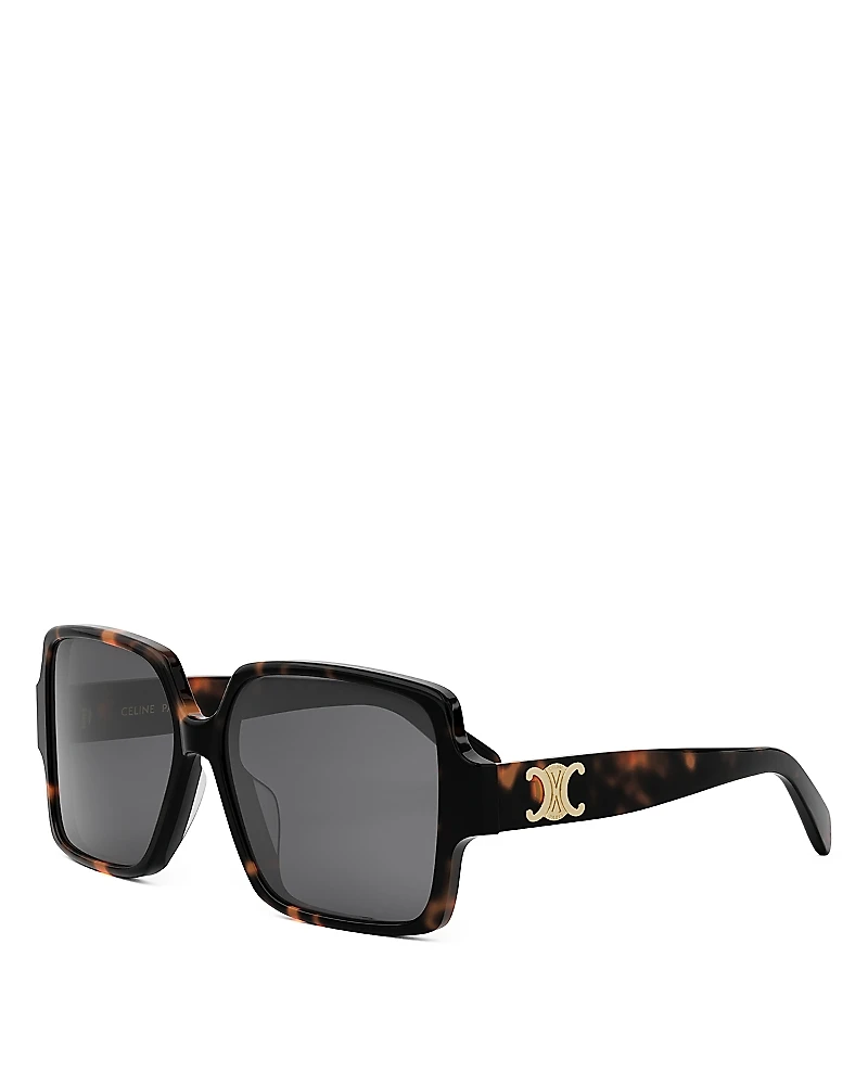 Celine Triomphe Square Sunglasses, 60mm
