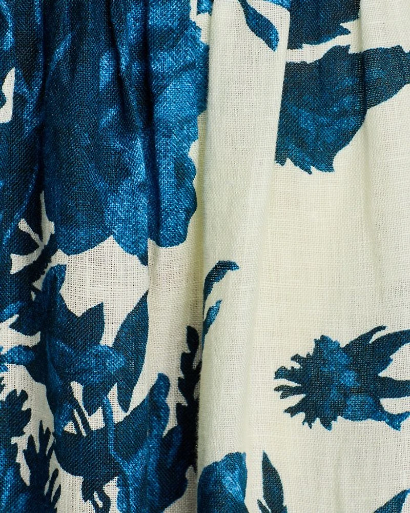 Blue Hill Linen Midi Dress