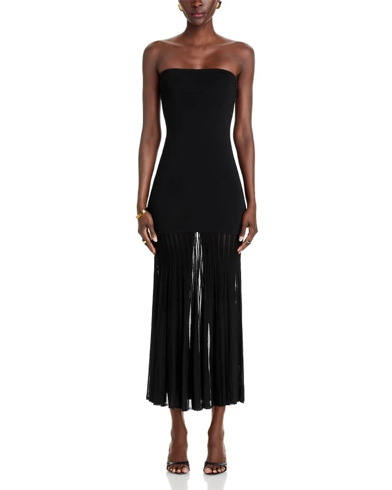 Tube Top Sheer Maxi Dress