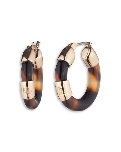 Tortoise Logo Hoop Earrings