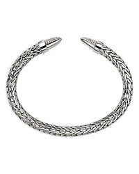 Sterling Silver Spear Diamond Pavé Flex Cuff Bracelet