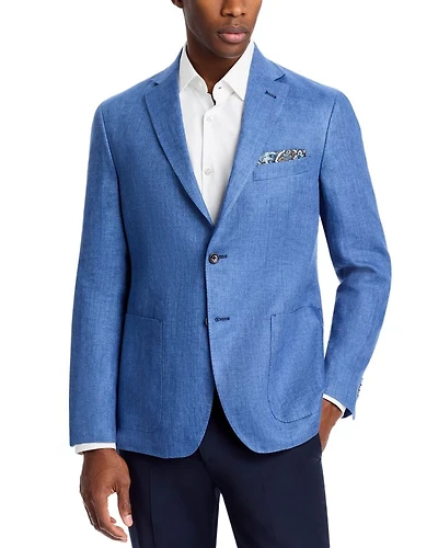Delave Linen Hopsack Regular Fit Unstructured Sport Coat - Exclusive