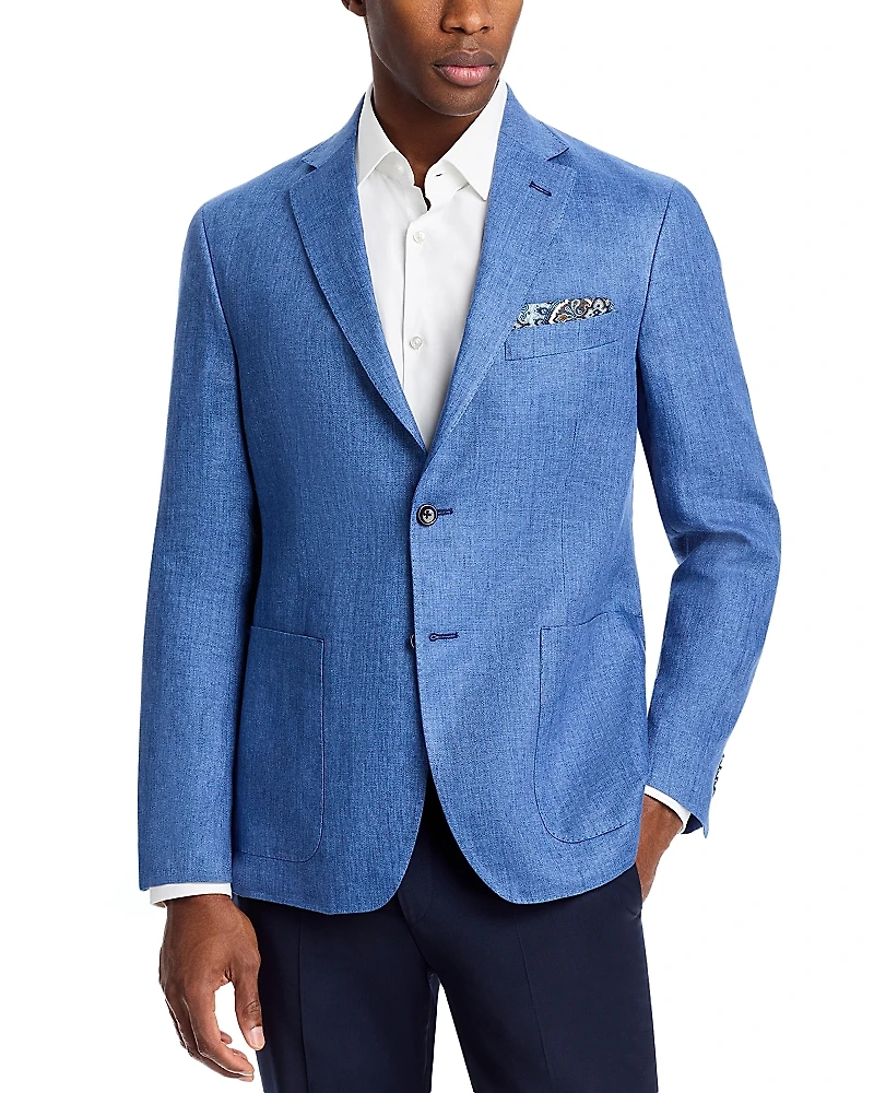 The Men's Store at Bloomingdale's Delave Linen Hopsack Regular Fit Unstructured Sport Coat - Exclusive