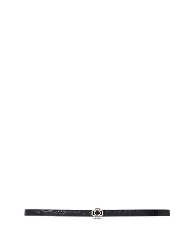 Women's Mock Croc Embossed Leather Belt
