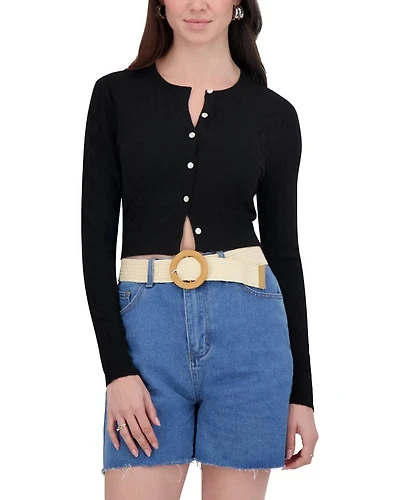 Checker Knit Cardigan