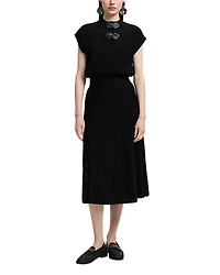 Emporio Armani Ottoman Stitch Rhinestone Dress