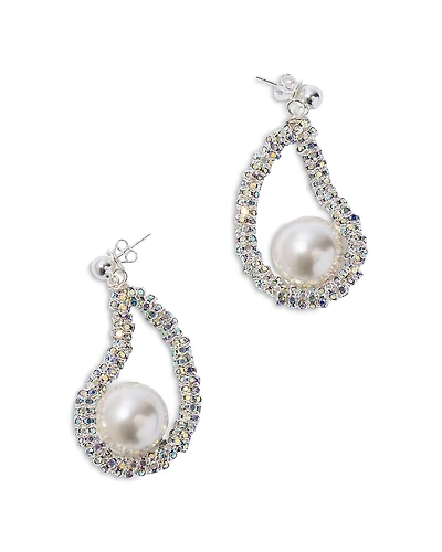 Pearl Octopuss. y Mini Oysters Crystal & Imitation Pearl Drop Earrings