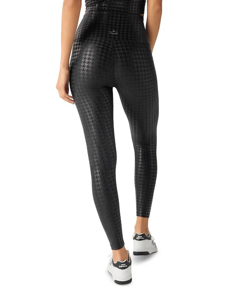 Caught The Midi Leggings Houndstooth