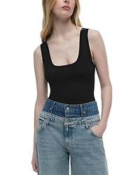 Kove High Rise Double Waistband Jeans Two Tone Del Mar