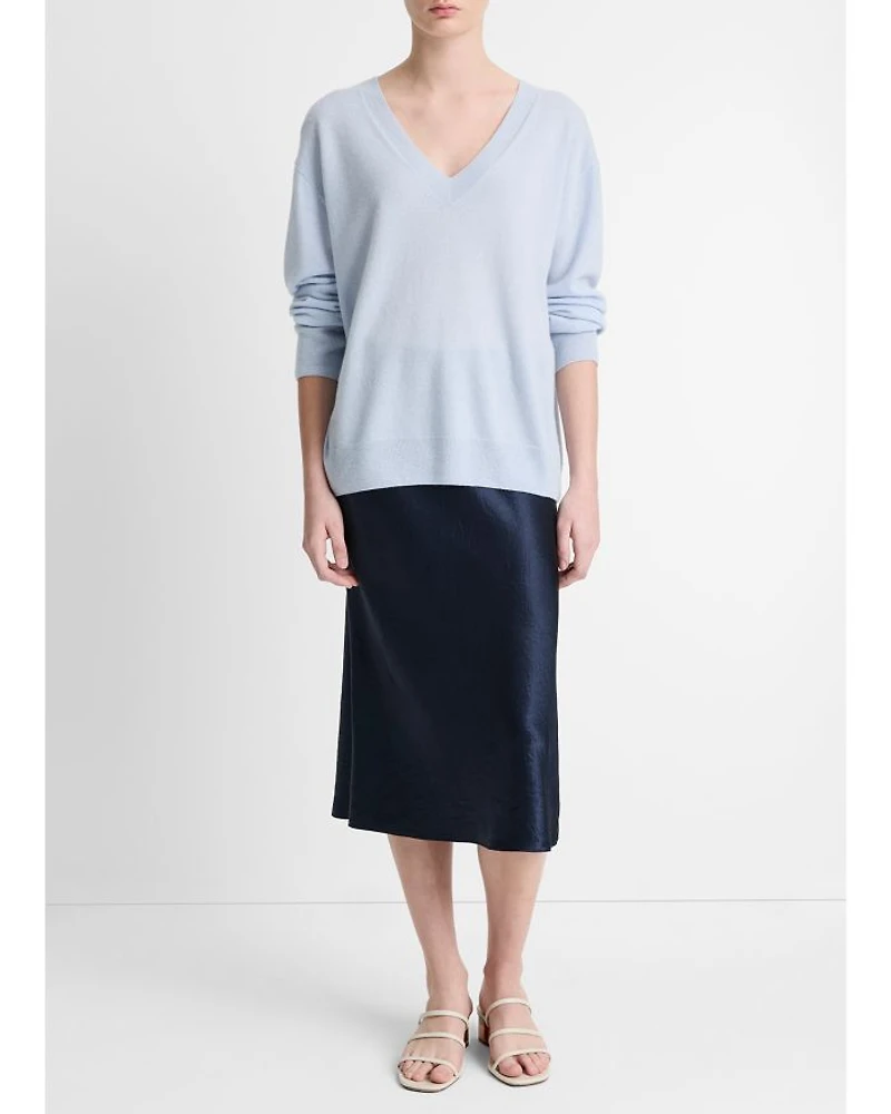 Cashmere & Silk V Neck Sweater