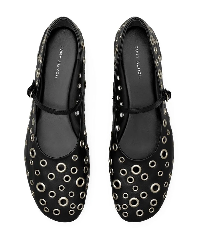 Women's Eyelet Mary Jane Ballet Flats