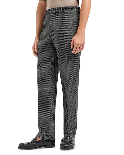 Emporio Armani Textured Wool Trousers