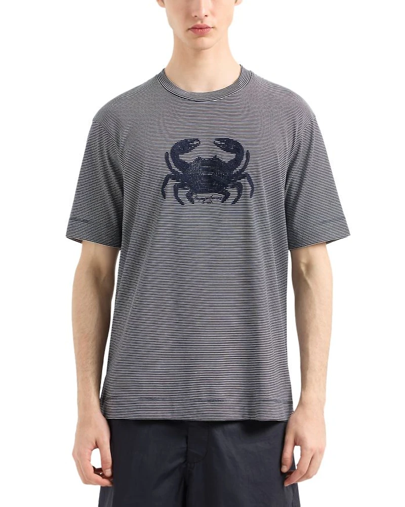 Embroidered Crab Tee
