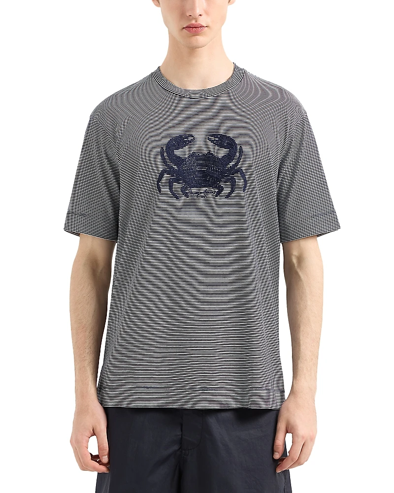 Emporio Armani Embroidered Crab Tee