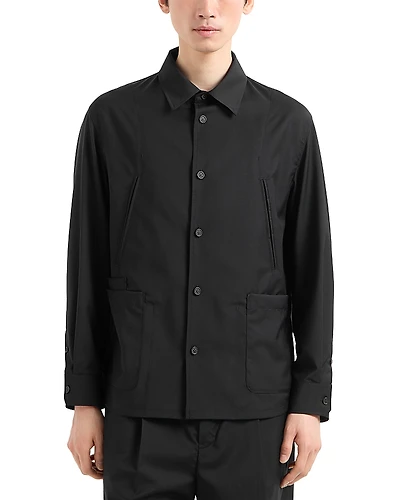 Emporio Armani Regular Fit Wool Shirt Jacket