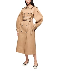 Ganni Double Belt Trench Coat
