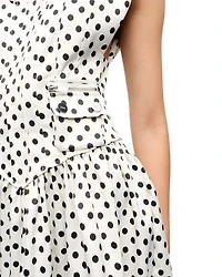 Polka Dot Corset Satin Mini Dress