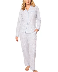 Petite Plume Bluehearts Twill Long Pajama Set