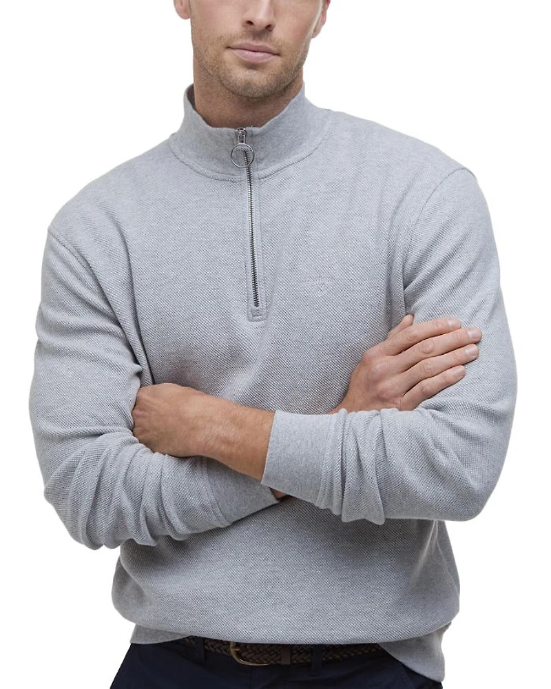 Pique Regular Fit Quarter Zip Sweater