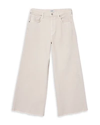 Lyra High Rise Crop Wide Leg Jeans Almondette