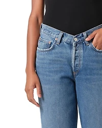 V-Waist Baggy Leg Jeans Cascade
