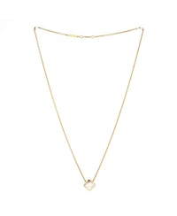 Pure Alhambra Pendant Necklace 18K Gold and Mother of Pearl