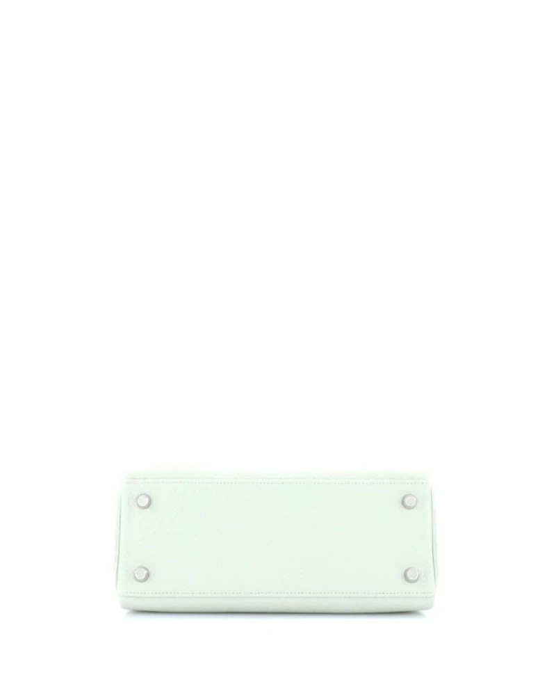 Kelly 25 Handbag Grey Clemence with Palladium Hardware