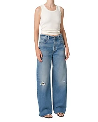 Ayla High Rise Baggy Wide Leg Jeans Solano
