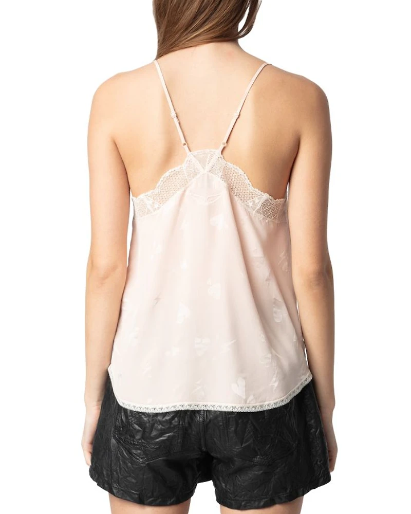 Christy Silk Flash Heart Camisole