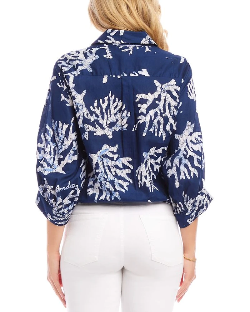 Tassel Tie Waist Shirt