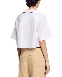 Crochet Collar Shirt