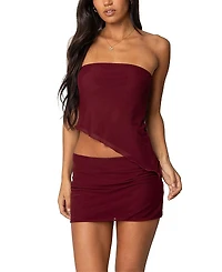 Edikted Vivi Mesh Asymmetric Tube Top