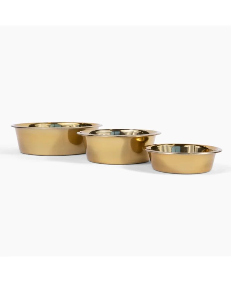 Tall Clear Triple Dog Bowl Feeder with 2 Quart Silver Bowls