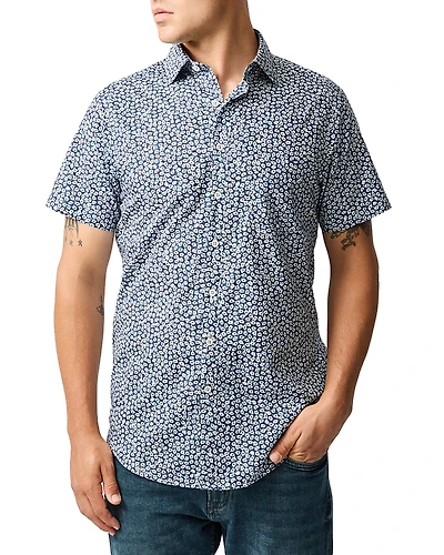 Rodd & Gunn Bentham Printed Short Sleeve Button Front Shirt